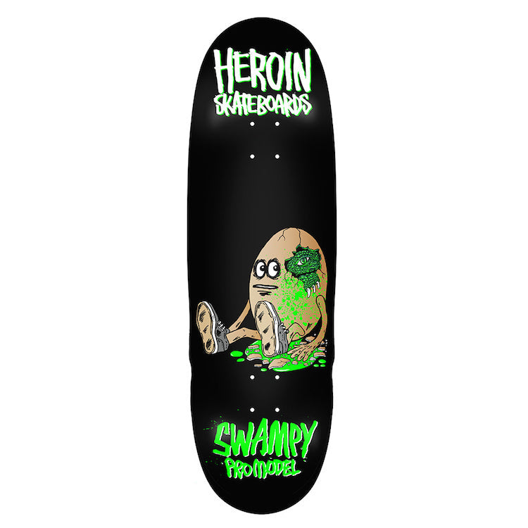 Heroin Skateboards Swampy Alligator Egg Symmetrical Skateboard Deck 9.25