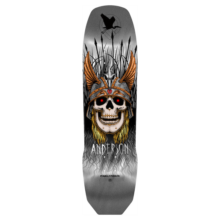 Powell Peralta Andy Anderson Heron '03' Silver Foil - Shape 289 Skateboard Deck 8.45