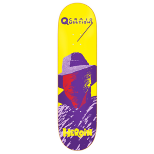 Heroin Skateboards Craig Questions Giallo Skateboard Deck 8.75"