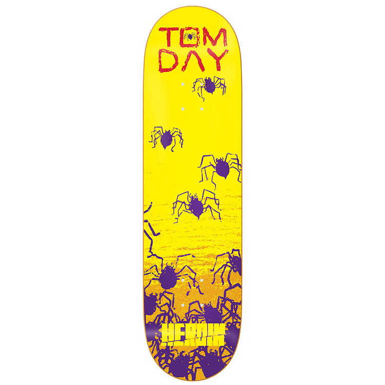 Heroin Skateboards Tom Day Giallo Skateboard Deck 8.5