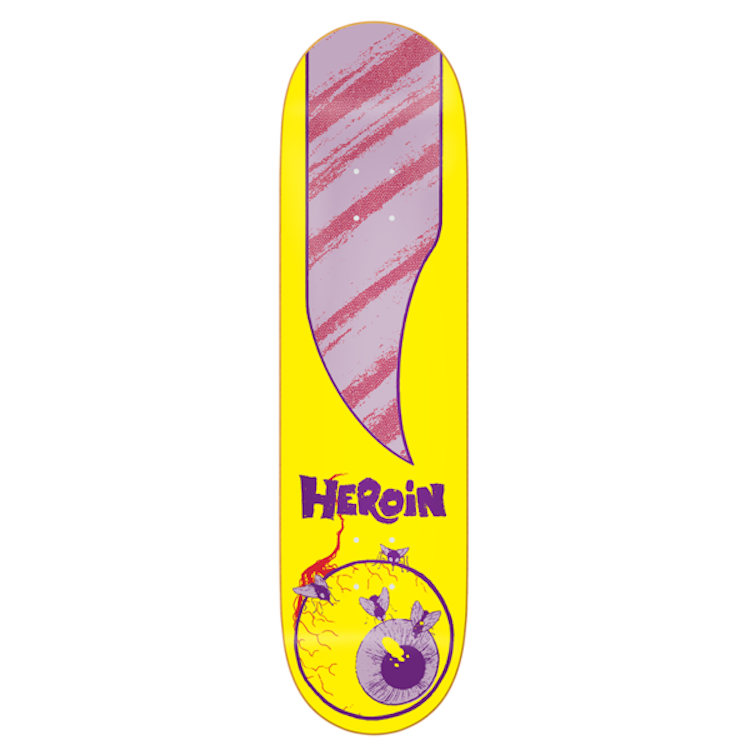 Heroin Skateboards Team Giallo Skateboard Deck 8.625