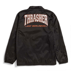HUF X THRASHER Split Coaches Jacket Black