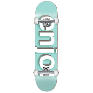 Enjoi Skateboards Helvetica Neue Aqua FP Complete Skateboard 8"