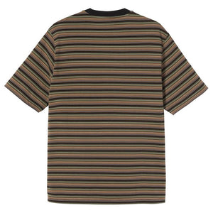 Stussy Mini Stripe Crew T-Shirt Black