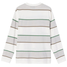 Stussy Bold Stripe L/S Crew T-Shirt Bone