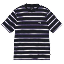 Stussy Multi Stripe S/S Crew T-Shirt Black