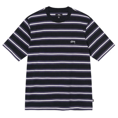 Stussy Multi Stripe S/S Crew T-Shirt Black