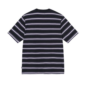 Stussy Multi Stripe S/S Crew T-Shirt Black