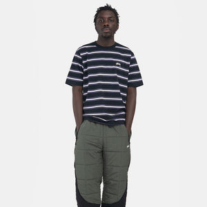Stussy Multi Stripe S/S Crew T-Shirt Black