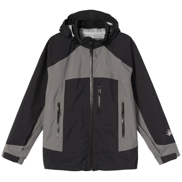 Stussy Taped Seam Rain Shell Jacket Black