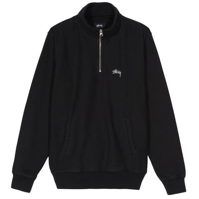 Stussy Stock Logo Mock Sweatshirt Black