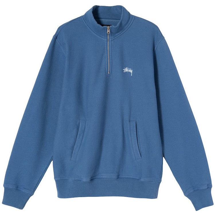 Stussy Stock Logo Mock Sweatshirt Blue