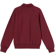 Stussy Polo Zip Fleece Sweatshirt Maroon