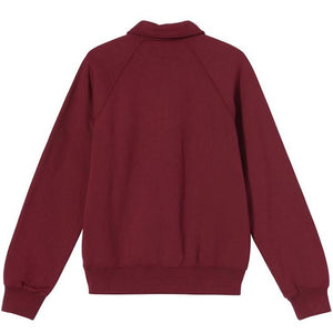 Stussy Polo Zip Fleece Sweatshirt Maroon
