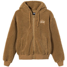 Stussy Sherpa Zip Hoody Brown