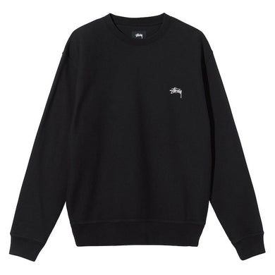 Stussy Stock Logo OverDyed Crew Sweatshirt Black