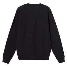 Stussy Stock Logo OverDyed Crew Sweatshirt Black