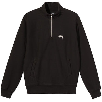 Stussy Stock Logo Mock OverDyed Sweatshirt Black