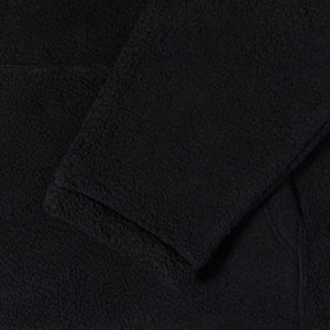 Stussy Basic Logo Half Zip Mock Neck Polar Fleece Sweatshirt Black