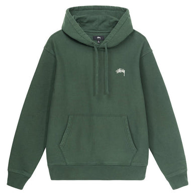 Stussy Overdyed Stock Logo Hoodie Forest