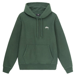 Stussy Overdyed Stock Logo Hoodie Forest