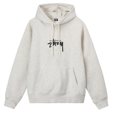 Stussy Stock Logo Applique Hoodie Ash Heather