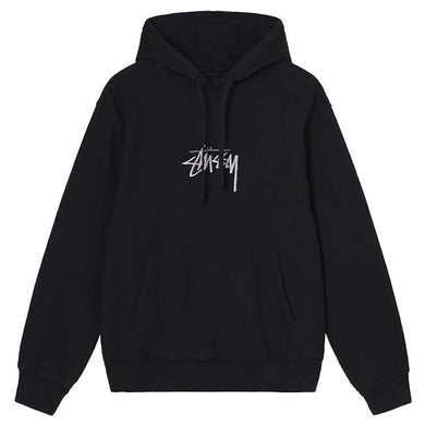Stussy Stock Logo Applique Hoodie Black