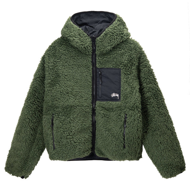 Stussy reversible micro fleece jacket best sale