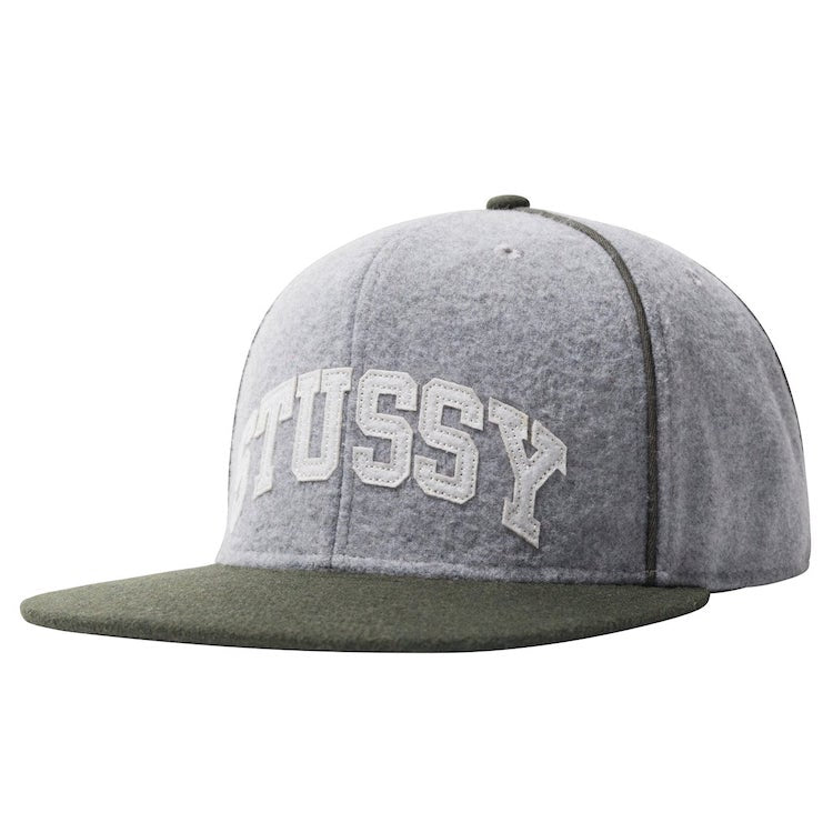 Stussy Melton Piped Arch Cap Heather Grey