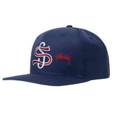 Stussy Big League Point Crown Cap Navy