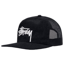 Stussy Corduroy Trucker Cap Black