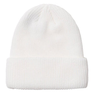 Stussy Basic Logo Embroidered Cuff Beanie Natural