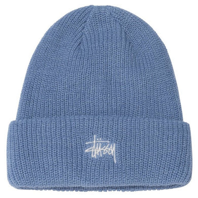 Stussy Basic Logo Embroidered Cuff Beanie Powder Blue