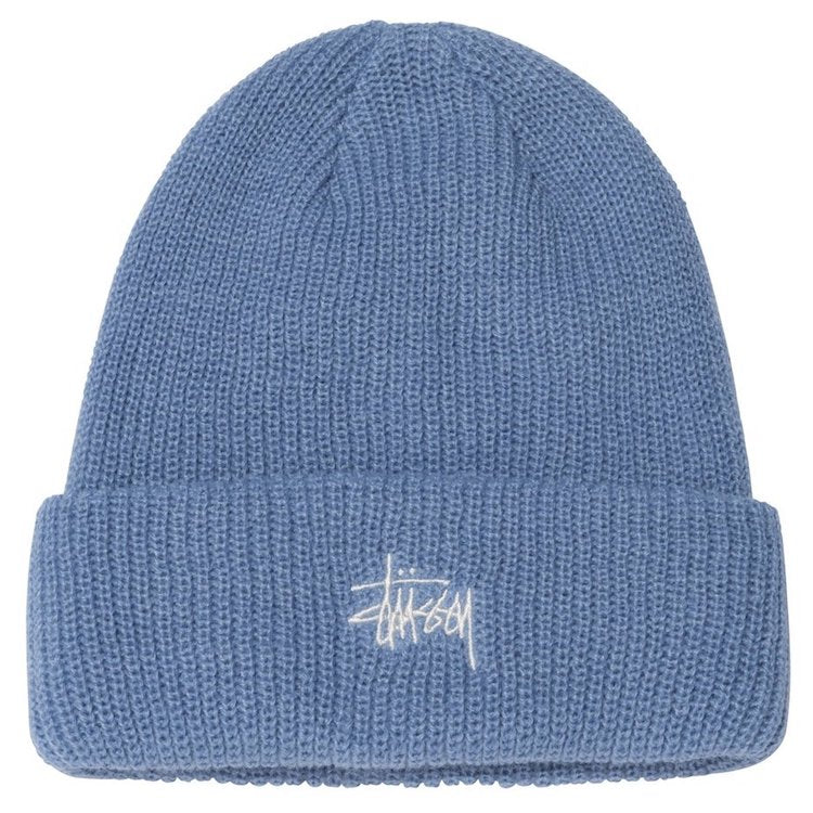 Stussy Basic Logo Embroidered Cuff Beanie Powder Blue