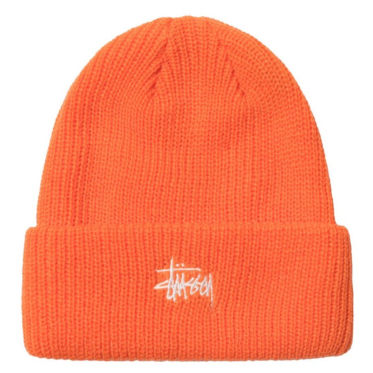 Stussy Basic Logo Embroidered Cuff Beanie Sherbert