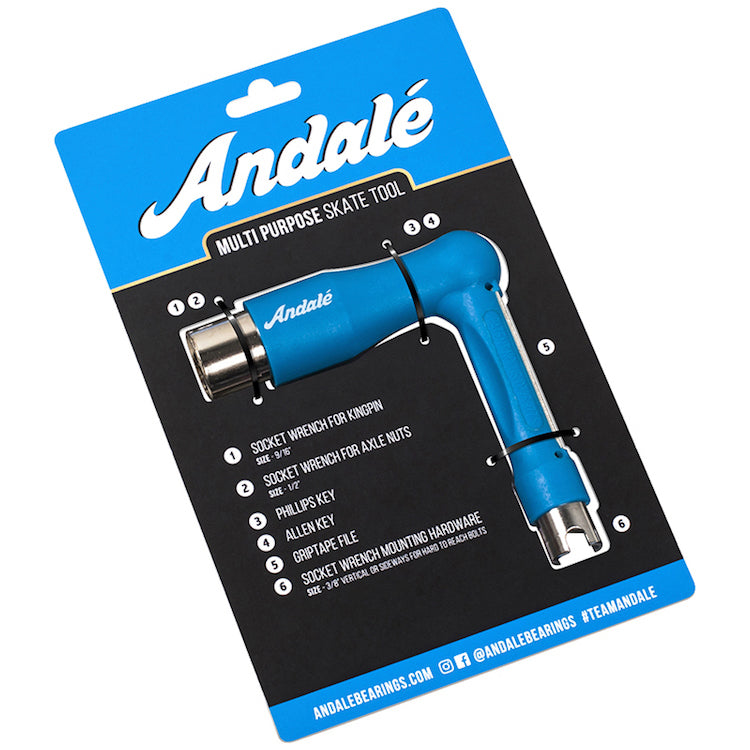 Andale Bearings Multi Purpose Skateboard Tool Blue