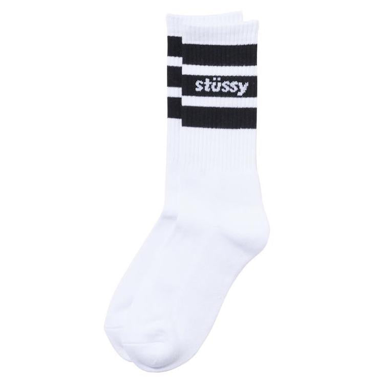 Stussy Sport Crew Socks White/Black