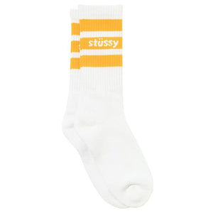 Stussy Sport Crew Socks White/Orange