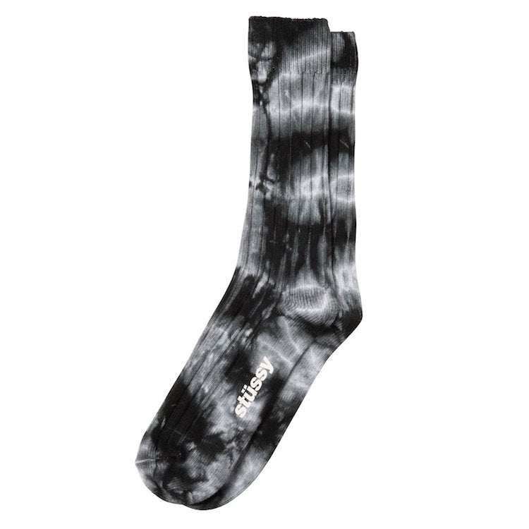 Stussy Dyed Ribbed Crew Socks Grey