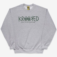 Krooked Skateboards Krooked Eyes Sweatshirt Grey Heather/Dark Green