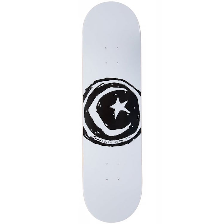 Foundation Skateboards Star & Moon White Skateboard Deck 8.25
