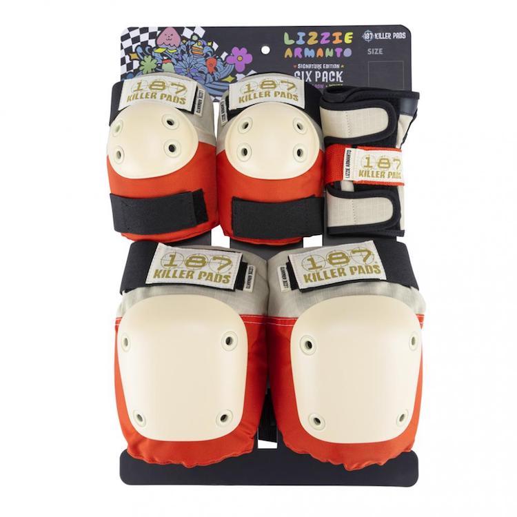 187 Killer Pads Lizzie Junior Six Pack Set Orange