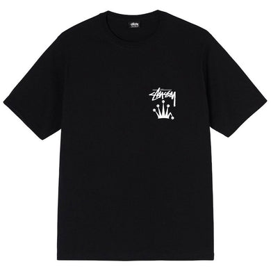 Stussy Stock Crown Logo T-Shirt Black