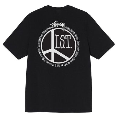 Stussy Peace Dot Pigment Dyed T-Shirt Black