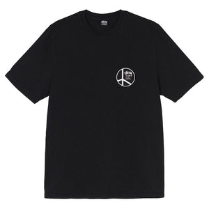 Stussy Peace Dot Pigment Dyed T-Shirt Black