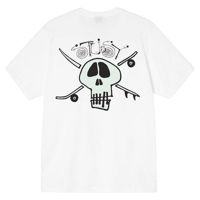 Stussy Surf Skate Skull T-Shirt White