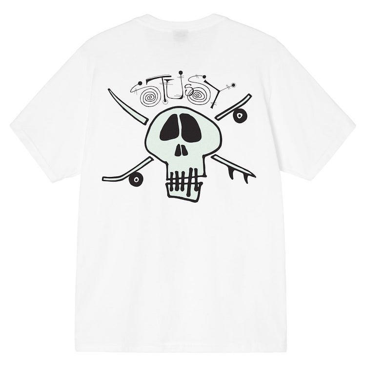 Stussy Surf Skate Skull T-Shirt White