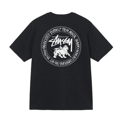 Stussy Lion Dot Pigment Dyed T-Shirt Black