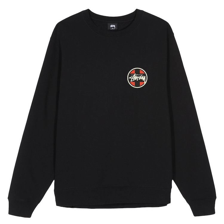 Stussy Cross Dot Crewsweat Black
