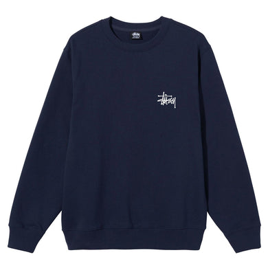 Stussy Basic Logo Crewsweat Navy